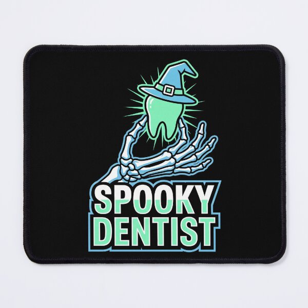Item preview, Spooky Dentist Skeleton Hand Witch Hat Tooth Halloween designed and sold by TeNovaStudio.
