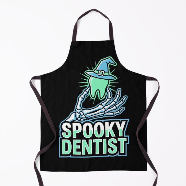 Item preview, Spooky Dentist Skeleton Hand Witch Hat Tooth Halloween designed and sold by TeNovaStudio.
