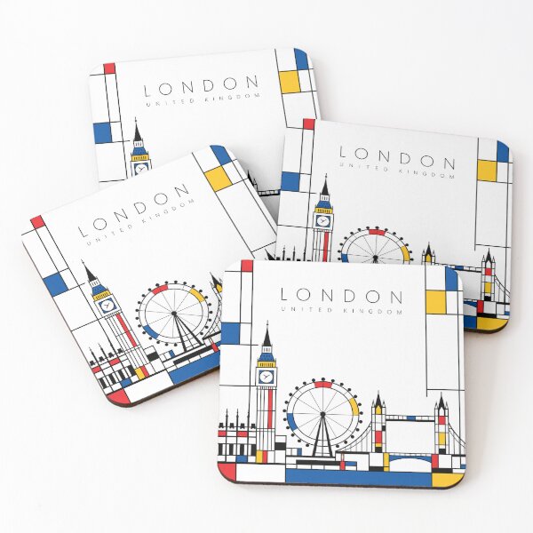 Item preview, London Mondrian style poster designed and sold by CMYKStudio.