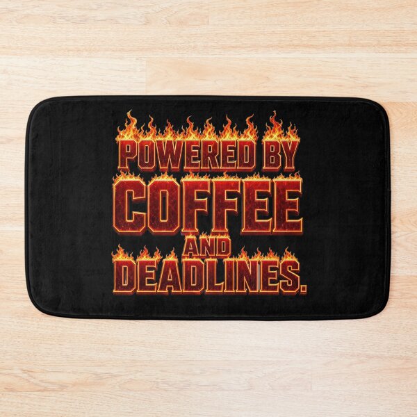 Item preview, Powered by Coffee and Deadlines – Funny Office Coffee Meme designed and sold by ManggaeJM.