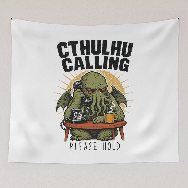 Item preview, Lovecraft Cthulhu Calling – Please Hold designed and sold by Fenay Designs.