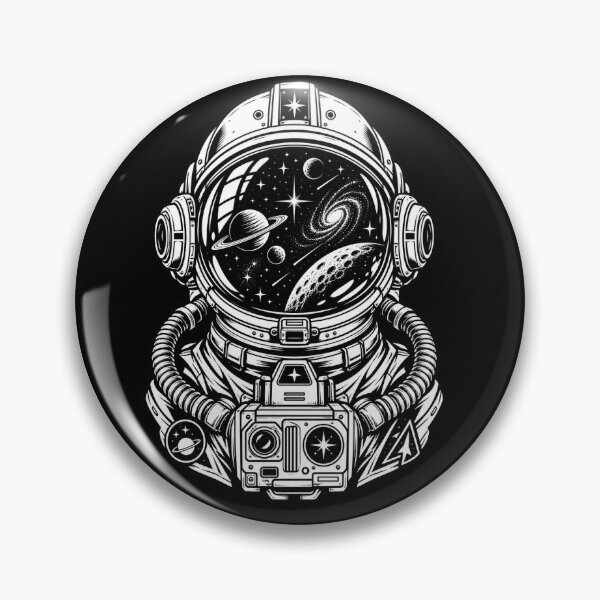 Item preview, Cosmic Astronaut Helmet Emblem designed and sold by AuudiVasustudio.