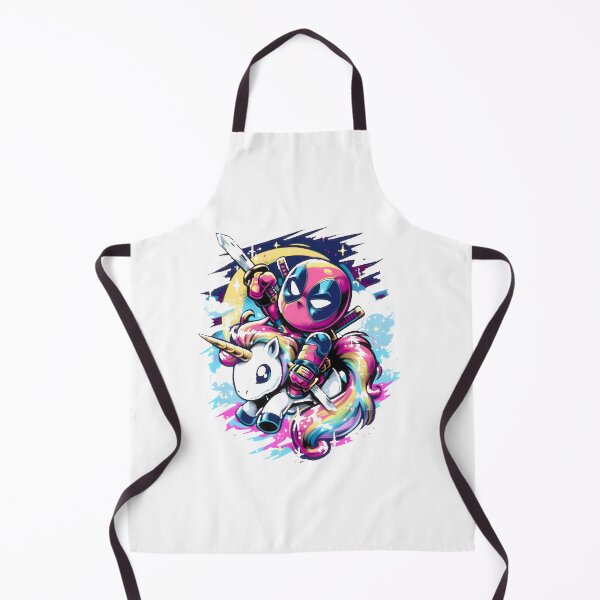 Item preview, Deadpool Riding Rainbow Unicorn Fan Art designed and sold by VenettaDesena.