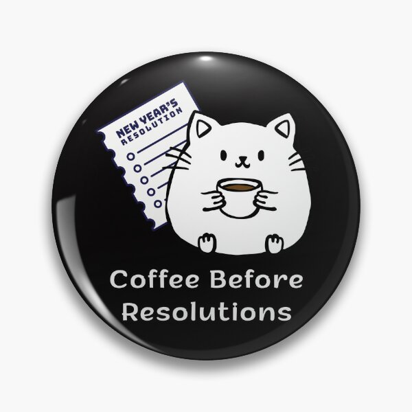 Item preview, Coffee Before Resolutions | Espresso Yourself Cats | Funny New Year Cat designed and sold by ContigoART.