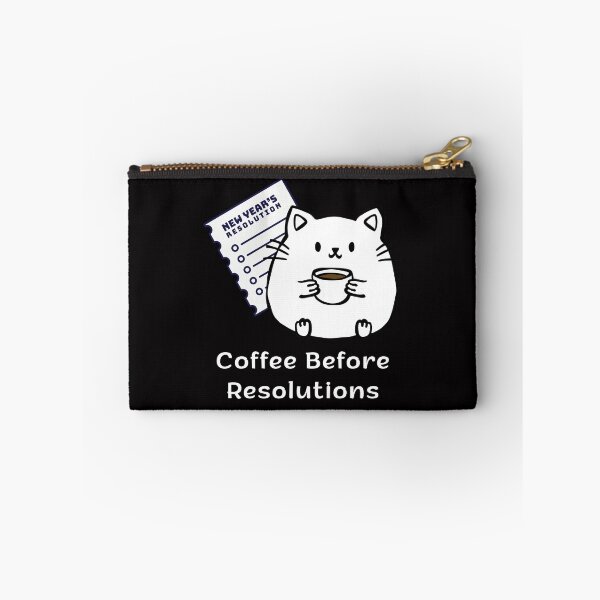 Item preview, Coffee Before Resolutions | Espresso Yourself Cats | Funny New Year Cat designed and sold by ContigoART.