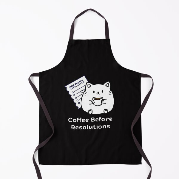 Item preview, Coffee Before Resolutions | Espresso Yourself Cats | Funny New Year Cat designed and sold by ContigoART.