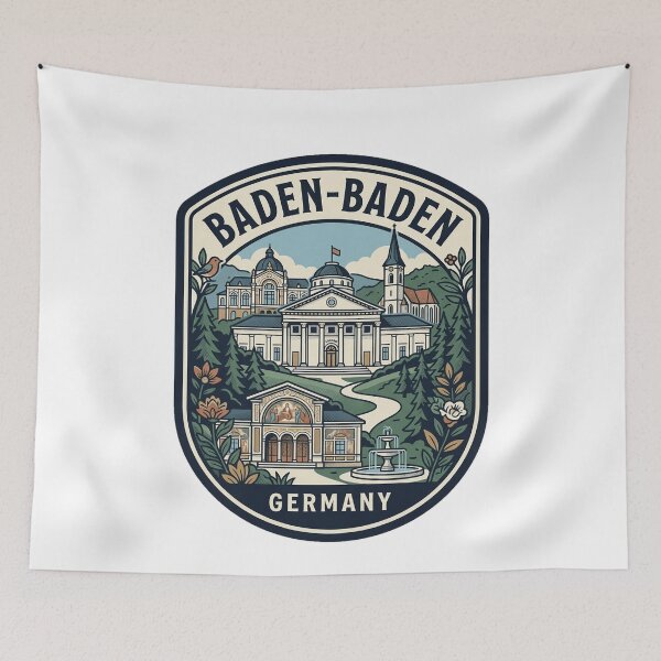 Item preview, Vintage Baden-Baden Germany Casino Black Forest Badge designed and sold by k3rstman1.