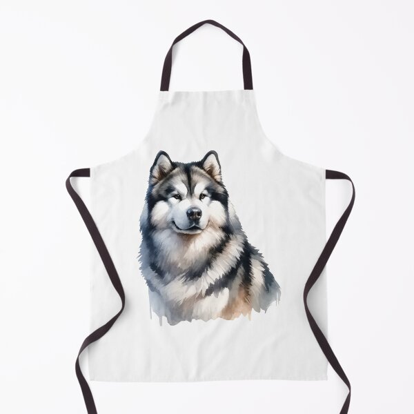 Item preview, Watercolor Alaskan Malamute Portrait Art designed and sold by OlyvieArt.