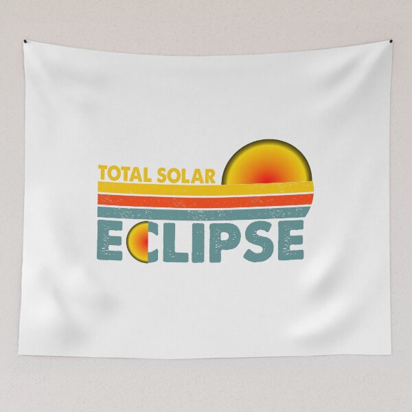 Item preview, Total Solar Eclipse – Retro Sun and Moon Design designed and sold by EmeraldeaArt.