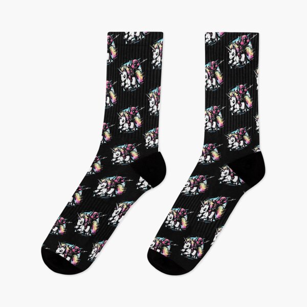 Item preview, Deadpool Riding Rainbow Unicorn Fan Art designed and sold by VenettaDesena.