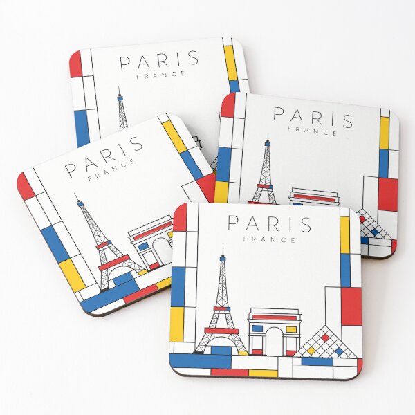 Item preview, Paris Mondrian style poster designed and sold by CMYKStudio.