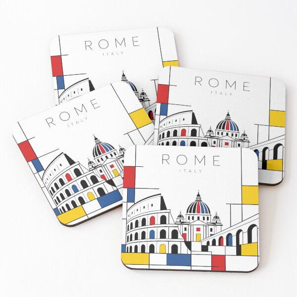Item preview, Rome Mondrian style poster designed and sold by CMYKStudio.