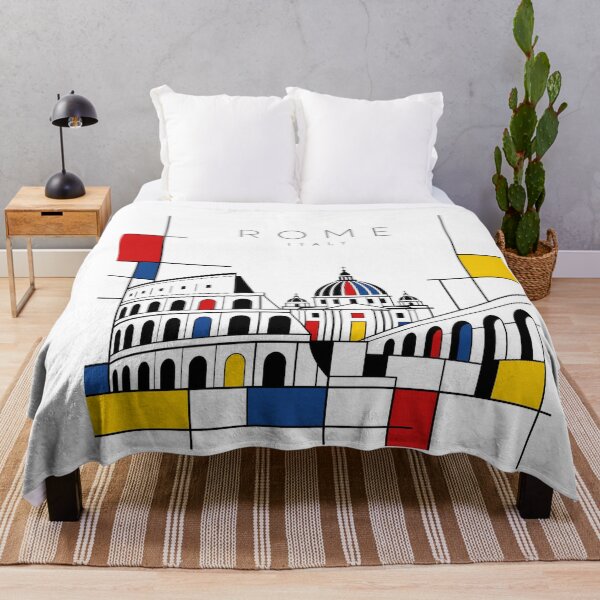 Item preview, Rome Mondrian style poster designed and sold by CMYKStudio.