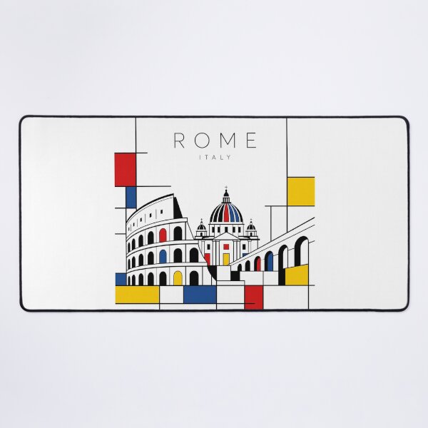 Item preview, Rome Mondrian style poster designed and sold by CMYKStudio.