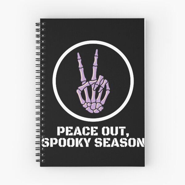 Item preview, Peace Out Spooky Season Skeleton Hand Peace Sign Halloween designed and sold by TeNovaStudio.