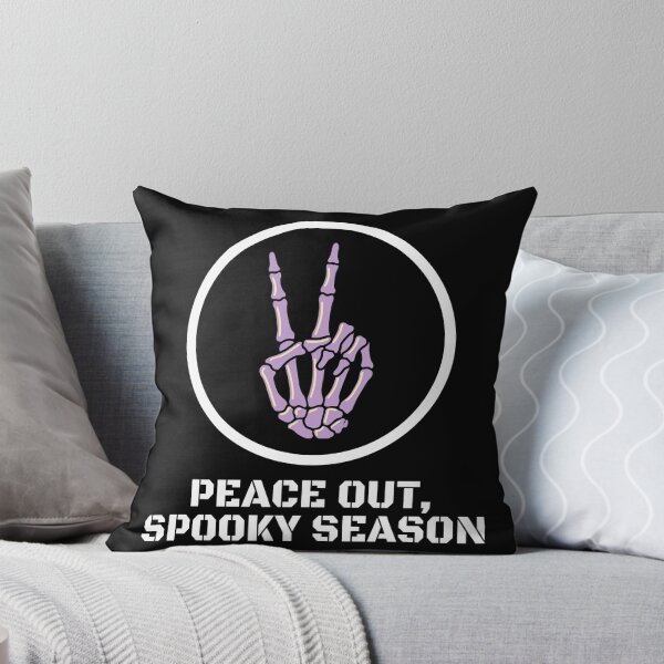 Item preview, Peace Out Spooky Season Skeleton Hand Peace Sign Halloween designed and sold by TeNovaStudio.