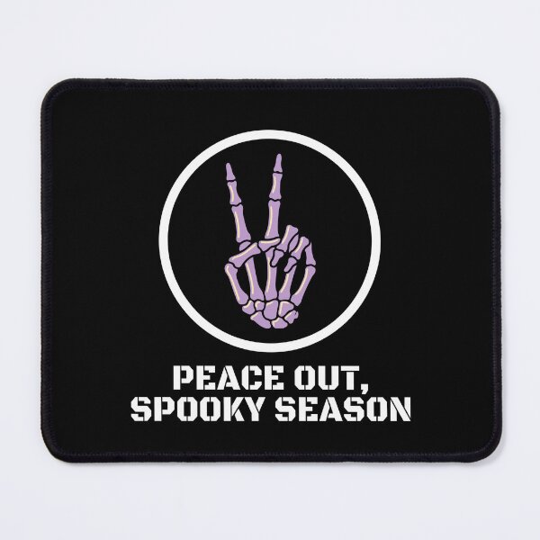 Item preview, Peace Out Spooky Season Skeleton Hand Peace Sign Halloween designed and sold by TeNovaStudio ⭐⭐⭐⭐⭐.