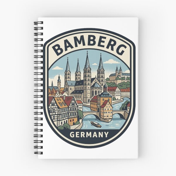 Item preview, Bamberg Germany Old Town Retro Travel Badge designed and sold by k3rstman1.