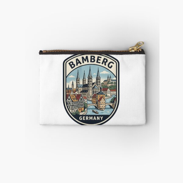 Item preview, Bamberg Germany Old Town Retro Travel Badge designed and sold by k3rstman1.