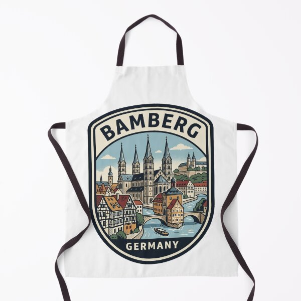 Item preview, Bamberg Germany Old Town Retro Travel Badge designed and sold by k3rstman1.