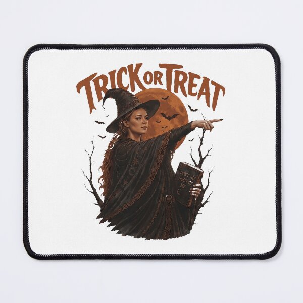Item preview, Trick or Treat Halloween Witch Cunningham Pointing Vintage Spooky designed and sold by Glow-Paw-Studio.