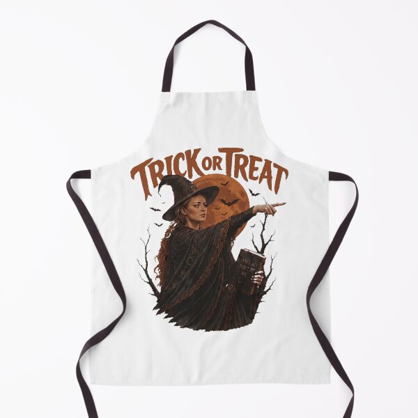 Item preview, Trick or Treat Halloween Witch Cunningham Pointing Vintage Spooky designed and sold by Glow-Paw-Studio.