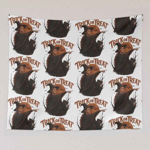 Item preview, Trick or Treat Halloween Witch Cunningham Pointing Vintage Spooky designed and sold by Glow-Paw-Studio.
