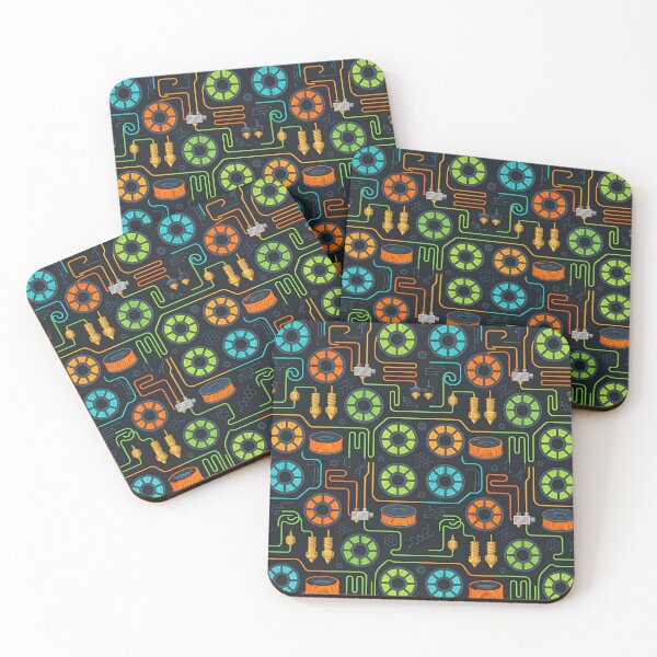 Item preview, 3D Printer Filament Spool Seamless Pattern Desk Mat designed and sold by ThirdShiftLab.