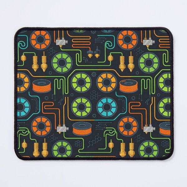 Item preview, 3D Printer Filament Spool Seamless Pattern Desk Mat designed and sold by ThirdShiftLab.