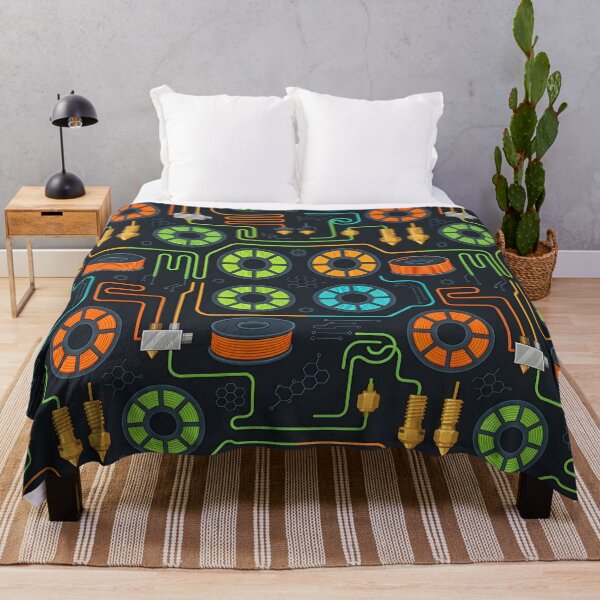 Item preview, 3D Printer Filament Spool Seamless Pattern Desk Mat designed and sold by ThirdShiftLab.