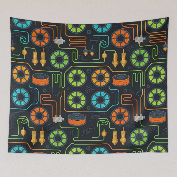 Item preview, 3D Printer Filament Spool Seamless Pattern Desk Mat designed and sold by ThirdShiftLab.