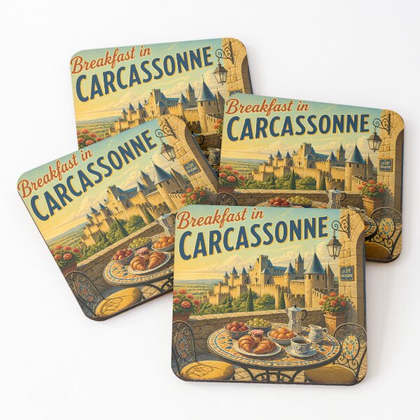 Item preview, Carcassonne, France: scenic-Style Painterly Travel Poster designed and sold by LSVart.