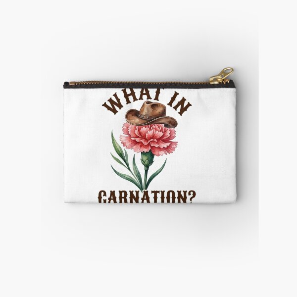 Item preview, What In Carnation Funny Cowboy Flower Pun Western Watercolor Illustration designed and sold by raedattia.