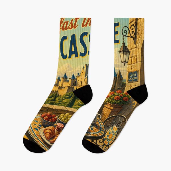 Item preview, Carcassonne, France: scenic-Style Painterly Travel Poster designed and sold by LSVart.
