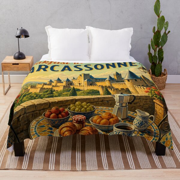Item preview, Carcassonne, France: scenic-Style Painterly Travel Poster designed and sold by LSVart.