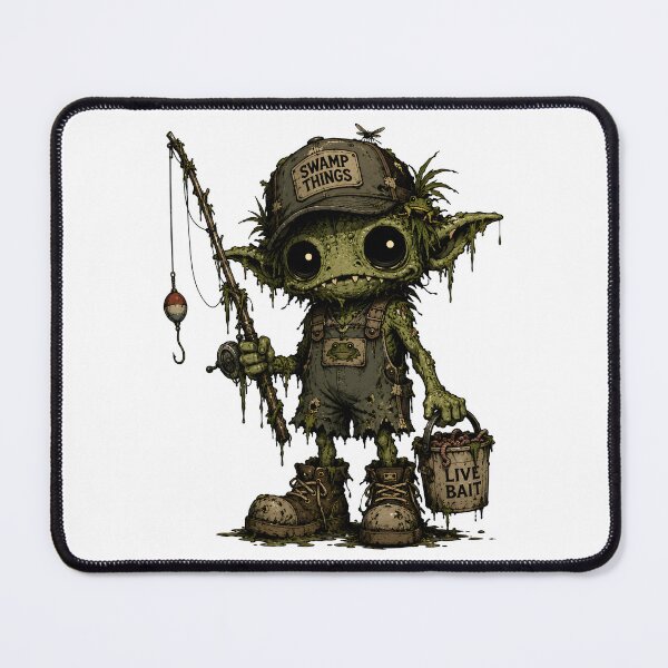 Item preview, Swamp Things Creepy Goblin Fisherman designed and sold by Weasel Graphix.