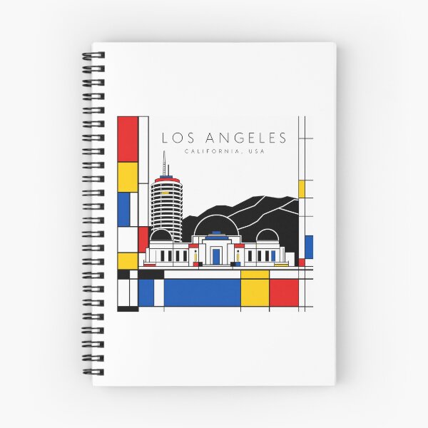 Item preview, Los Angeles Mondrian style poster designed and sold by CMYKStudio.