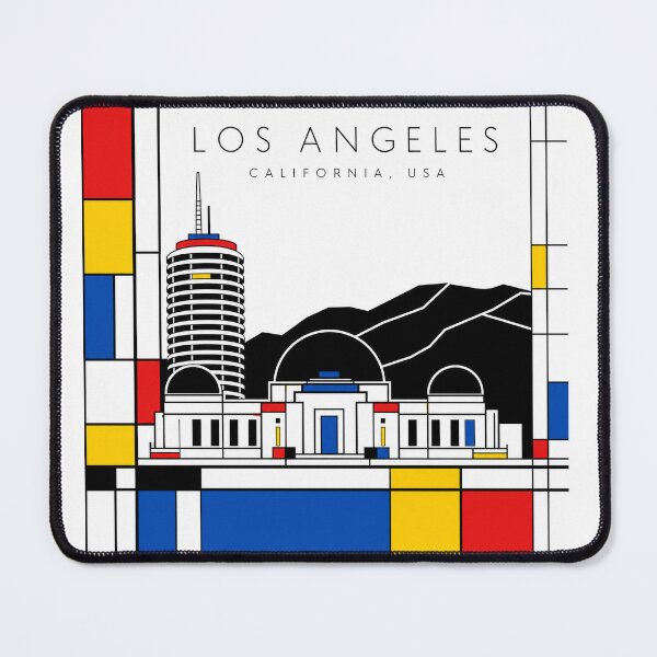Item preview, Los Angeles Mondrian style poster designed and sold by CMYKStudio.