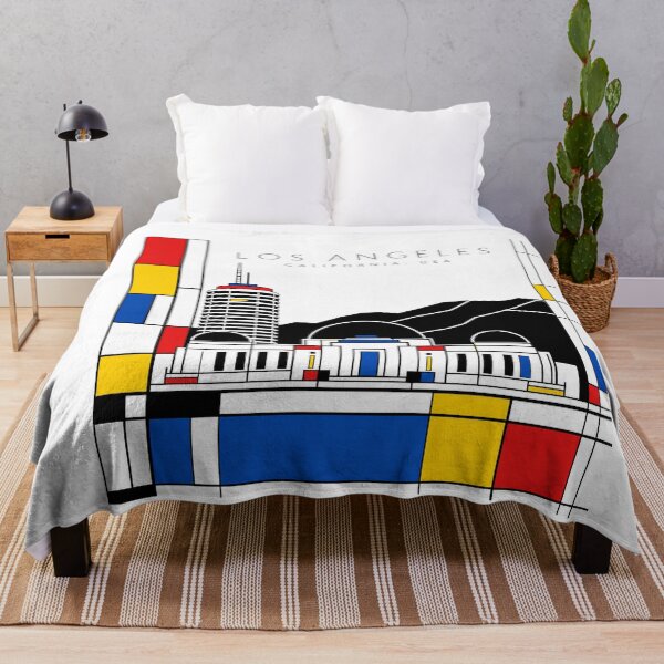 Item preview, Los Angeles Mondrian style poster designed and sold by CMYKStudio.