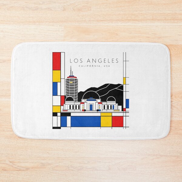 Item preview, Los Angeles Mondrian style poster designed and sold by CMYKStudio.