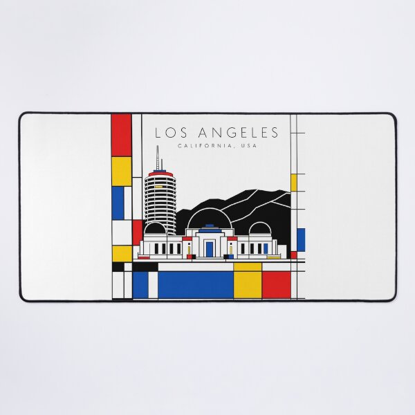 Item preview, Los Angeles Mondrian style poster designed and sold by CMYKStudio.