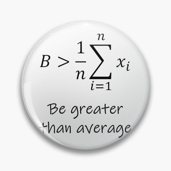 Item preview, Nerdy Be Greater than Average Math Teacher Black Text designed and sold by MathWare MathClips.