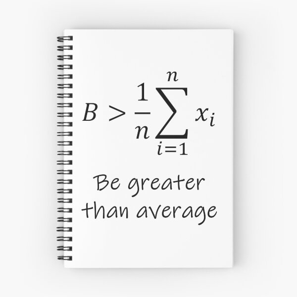 Item preview, Nerdy Be Greater than Average Math Teacher Black Text designed and sold by MathWare MathClips.