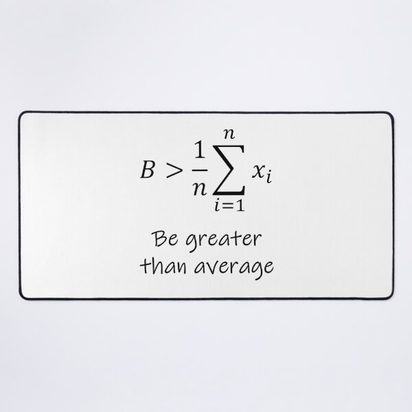 Item preview, Nerdy Be Greater than Average Math Teacher Black Text designed and sold by MathWare MathClips.