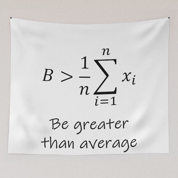 Item preview, Nerdy Be Greater than Average Math Teacher Black Text designed and sold by MathWare MathClips.