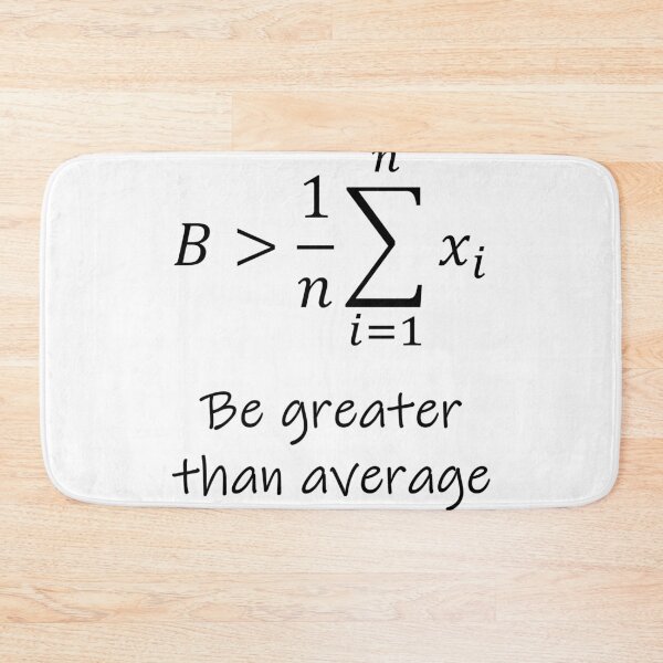 Item preview, Nerdy Be Greater than Average Math Teacher Black Text designed and sold by MathWare MathClips.
