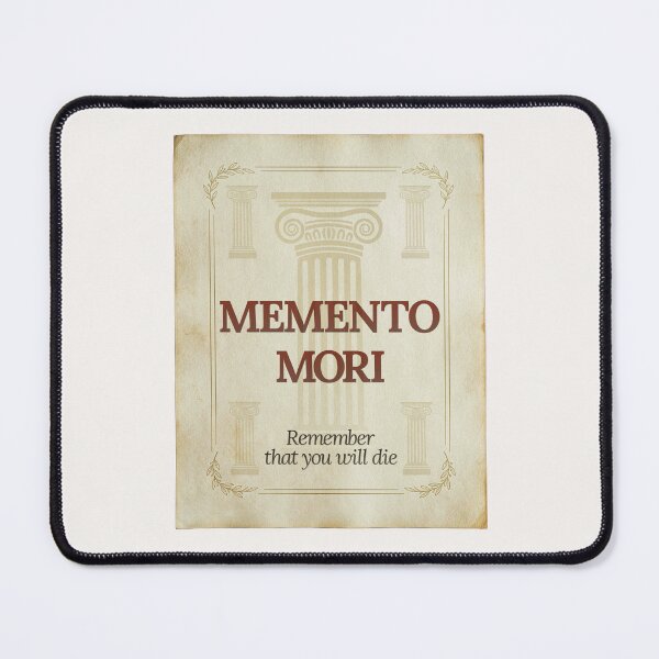 Item preview, Memento Mori - Elegant Script Stoic Quote - Roman Red Version designed and sold by Stoic Core.