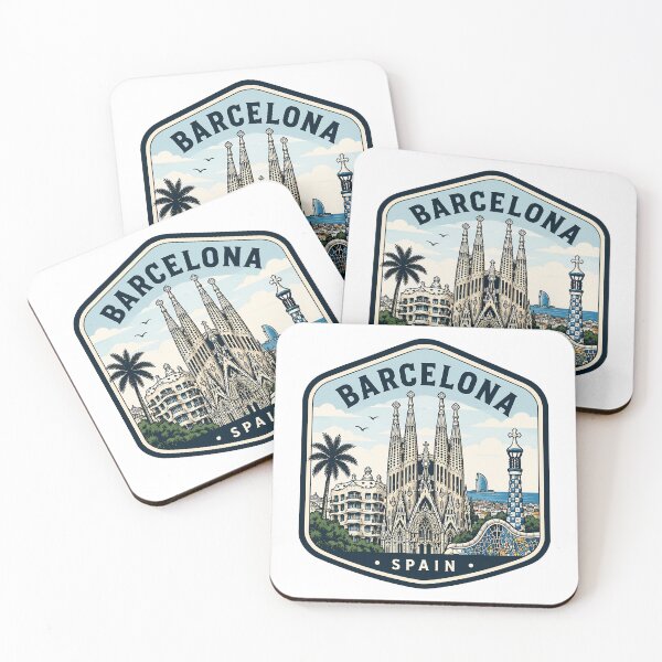 Item preview, Vintage Barcelona Spain Sagrada Familia Travel Emblem designed and sold by k3rstman1.