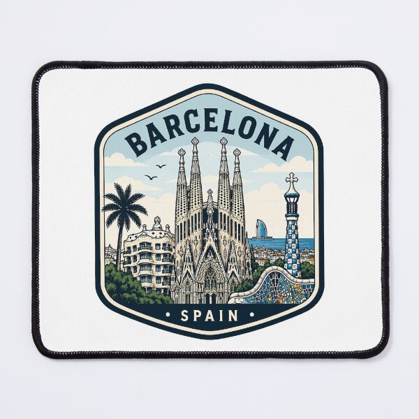 Item preview, Vintage Barcelona Spain Sagrada Familia Travel Emblem designed and sold by k3rstman1.