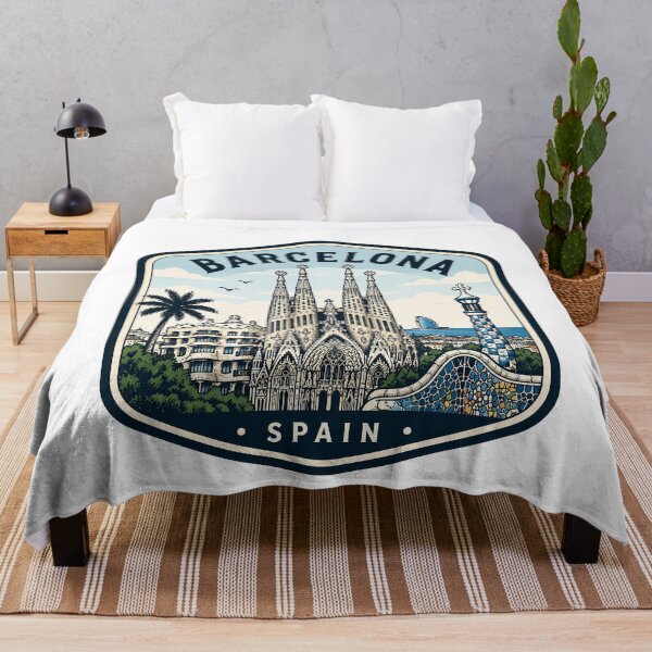 Item preview, Vintage Barcelona Spain Sagrada Familia Travel Emblem designed and sold by k3rstman1.